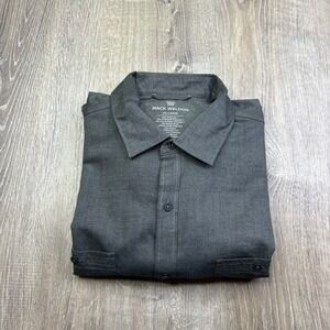 Mack Weldon Mens Gray Pockets Long Sleeve Everyday Wear Button-Up Shirt Size 2XL